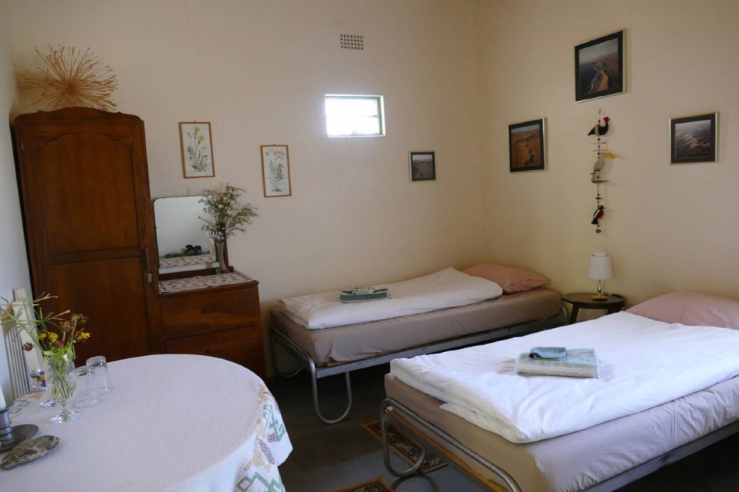 First twin room with two single beds